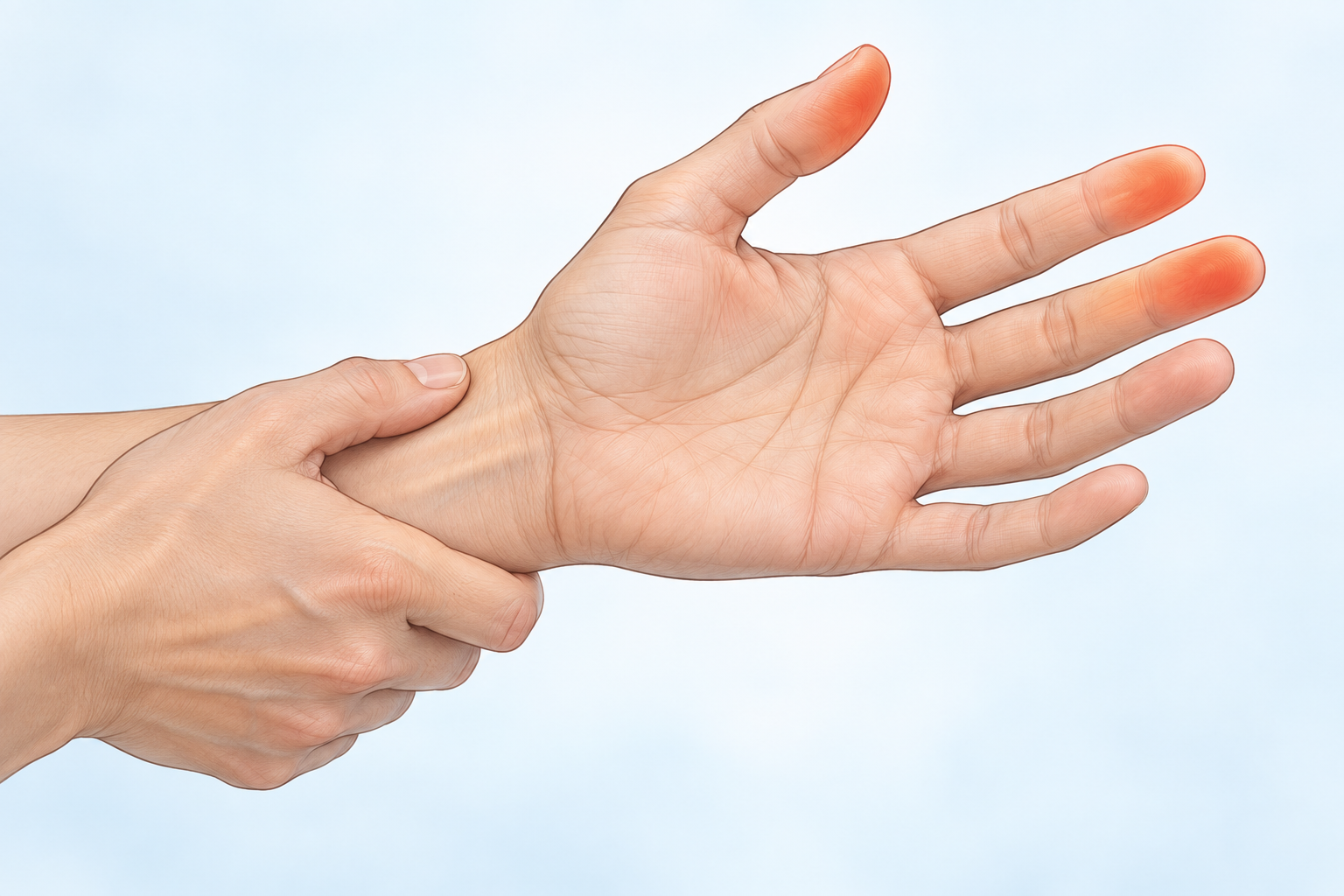 Illustratie van klachten aan hand & pols