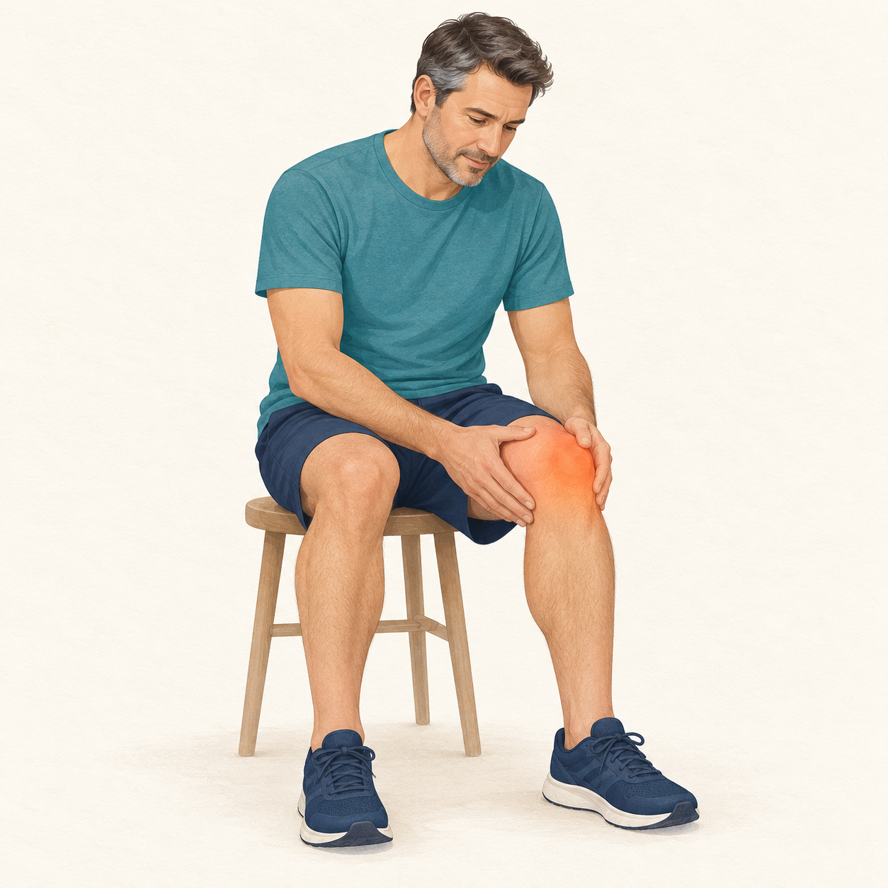 Illustratie van klachten aan knie